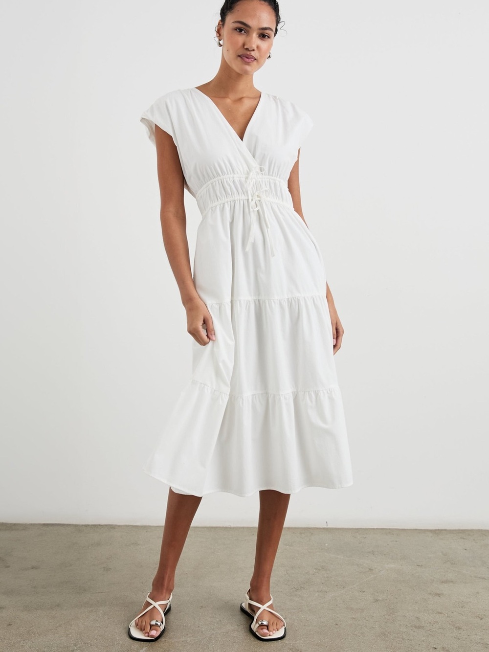 Rails Lucia White Midi Dress NWOT Size M